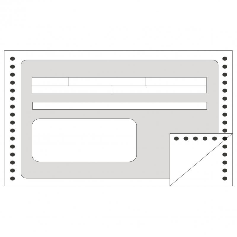 Apli Formulario Recibos en Continuo 240mm x 4' - 1 Copia - Numeracion Secuencial - Papel Autocopiativo - Blanco