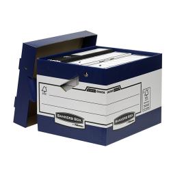 Fellowes Bankers Box Contenedor de Archivos con Asas Ergonomicas Ergo Box - Montaje Automatico Fastfold - Carton Reciclado Certi
