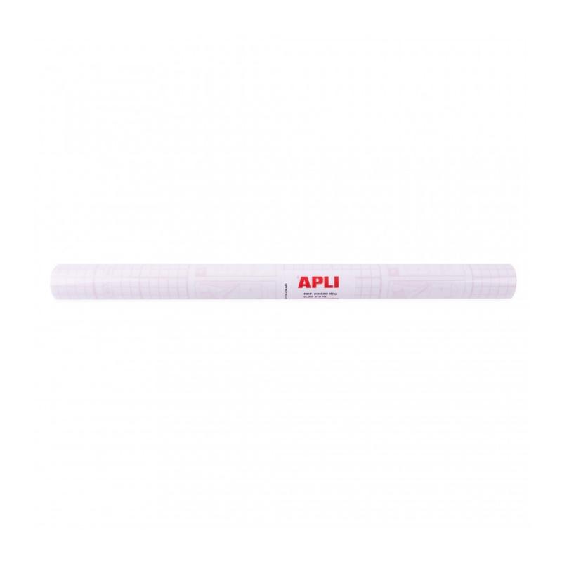 Apli Forro de Libros en Rollo 80µ 3 x 0,5 m - Polipropileno - Adhesivo Reposicionable - Alta Resistencia