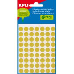 Apli Etiquetas Minibolsa Amarillas Ø 10.0mm 5 Hojas