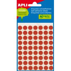 Apli Etiquetas Minibolsa Rojas Ø 10.0mm 5 Hojas