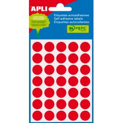 Apli Etiquetas Minibolsa Rojas Ø 13.0mm 5 Hojas