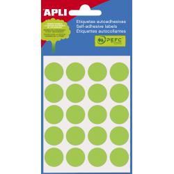 Apli Etiquetas Minibolsa Verdes Ø 19.0mm 5 Hojas