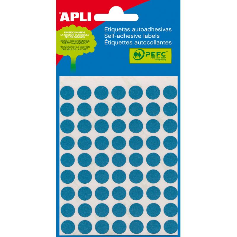 Apli Etiquetas Minibolsa Azules 34.0 x 67.0mm 5 Hojas