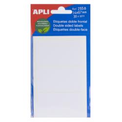 Apli Etiquetas Doble Frontal Blancas 34.0 x 67.0mm