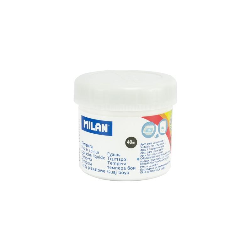 Milan Bote de Tempera - 40ml - Secado Rapido - Mezclable - Color Blanco