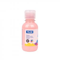 Milan Botella de Tempera 125ml - Tapon Dosificador - Secado Rapido - Mezclable - Color Rosa Palido