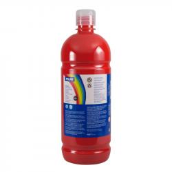 Milan Botella de Tempera 1000ml - Tapon Dosificador - Secado Rapido - Mezclable - Color Rojo