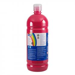 Milan Botella de Tempera 1000ml - Tapon Dosificador - Secado Rapido - Mezclable - Color Magenta