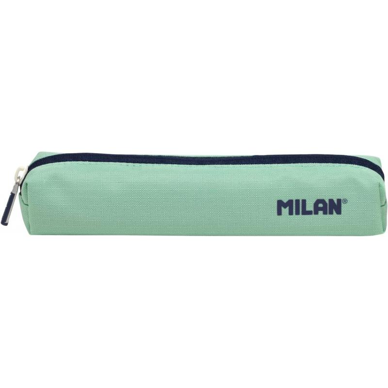 Milan Serie 1918 Estuche Mini Redondo - Tejido Resistente a las Roturas y Rasgaduras - Medidas 20,5x4,5x5cm - Color Verde