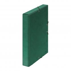 Dohe Caja para Proyectos Lomo 3cm - Carton Forrado con Papel Impreso y Plastificado - Cierre con Gomas - Color Verde
