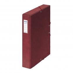 Dohe Caja para Proyectos Lomo 5cm - Carton Forrado con Papel Impreso y Plastificado - Cierre con Gomas - Color Rojo