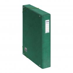 Dohe Caja para Proyectos Lomo 5cm - Carton Forrado con Papel Impreso y Plastificado - Cierre con Gomas - Color Verde