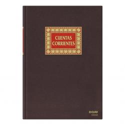 Dohe Libro de Contabilidad Cuentas Corrientes - Folio Natural - Encuadernacion en Tela - 100 Hojas Papel Offset Registro de 100g