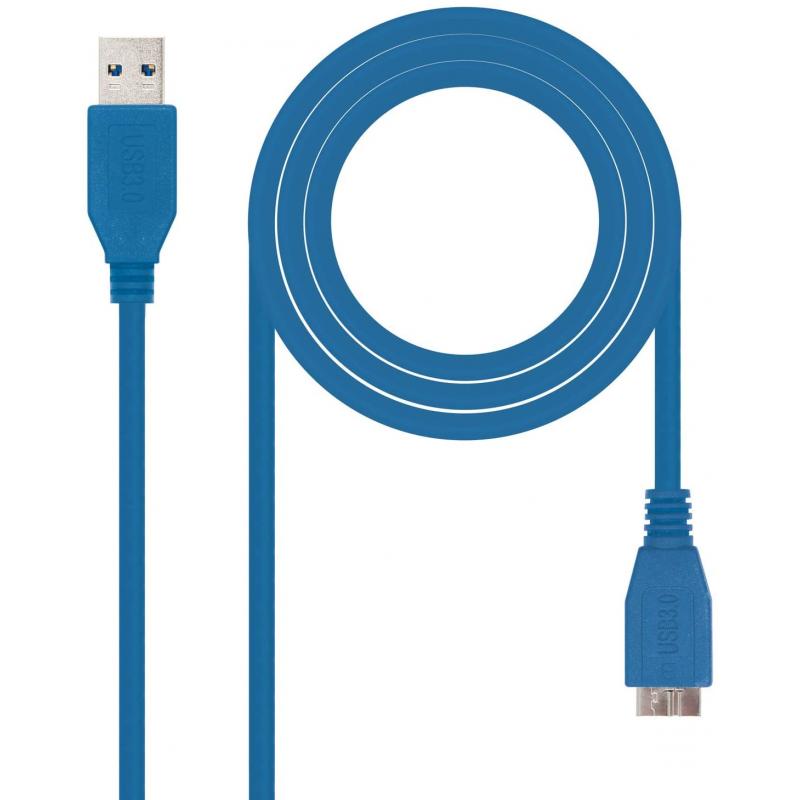 Nanocable Cable USB-A 3.0 Macho a Micro-USB 3.0 Macho 1m - Color Azul