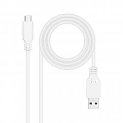 Nanocable Cable USB 3.1 Gen2 10Gbps 3A USB-C/M-A/M - 1.0m - Color Blanco