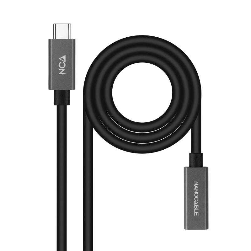 Nanocable Cable USB 3.2 Gen2x2 60W 4K/60Hz USB-C M/H - 2m - Color Negro