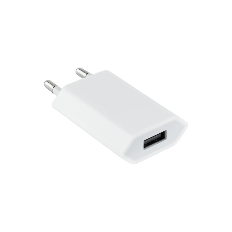 Nanocable Mini Cargador de Red USB 5V - Color Blanco