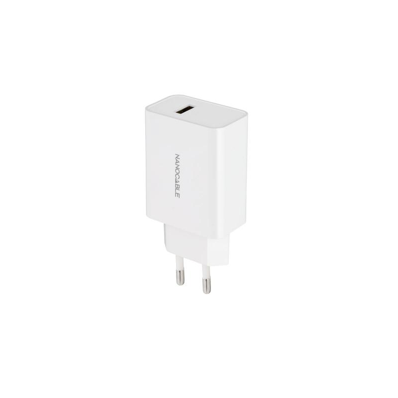 Nanocable Cargador USB 5V/2.1A - Color Blanco