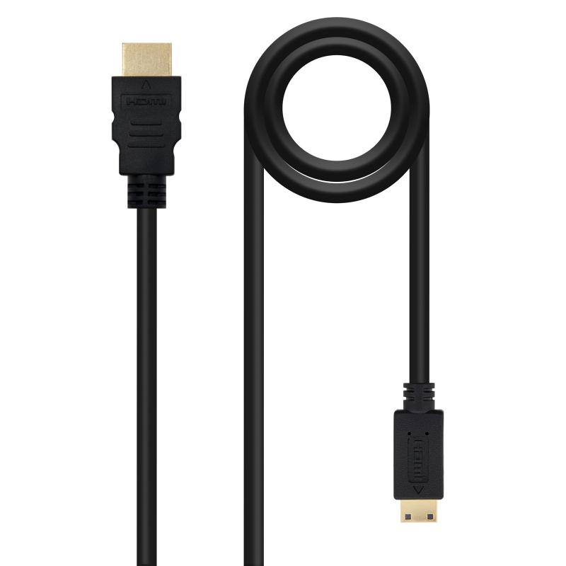 Nanocable Cable HDMI v1.3 Macho a Mini HDMI Macho 3m - Color Negro