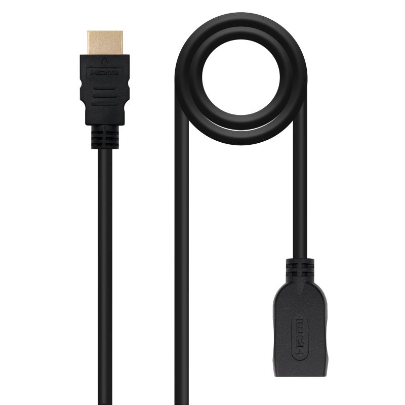 Nanocable Cable HDMI 2.0 Prolongador A/M-A/H - 1.0m - Color Negro