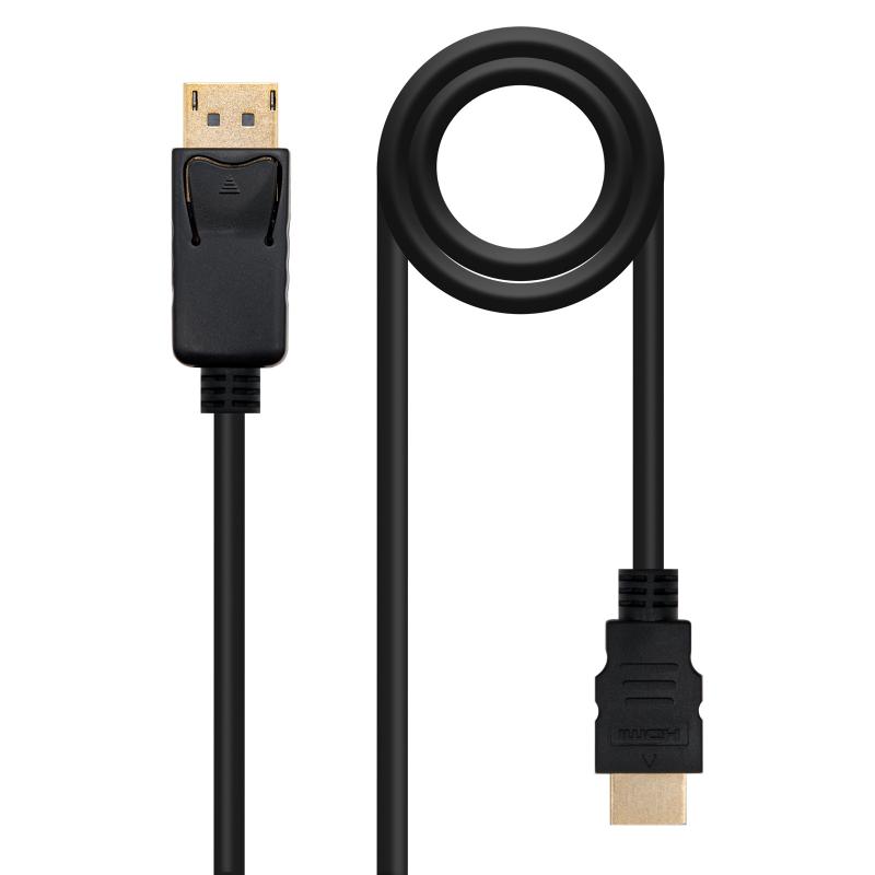 Nanocable Cable Conversor Displayport Macho a HDMI Macho - 10m - Color Negro