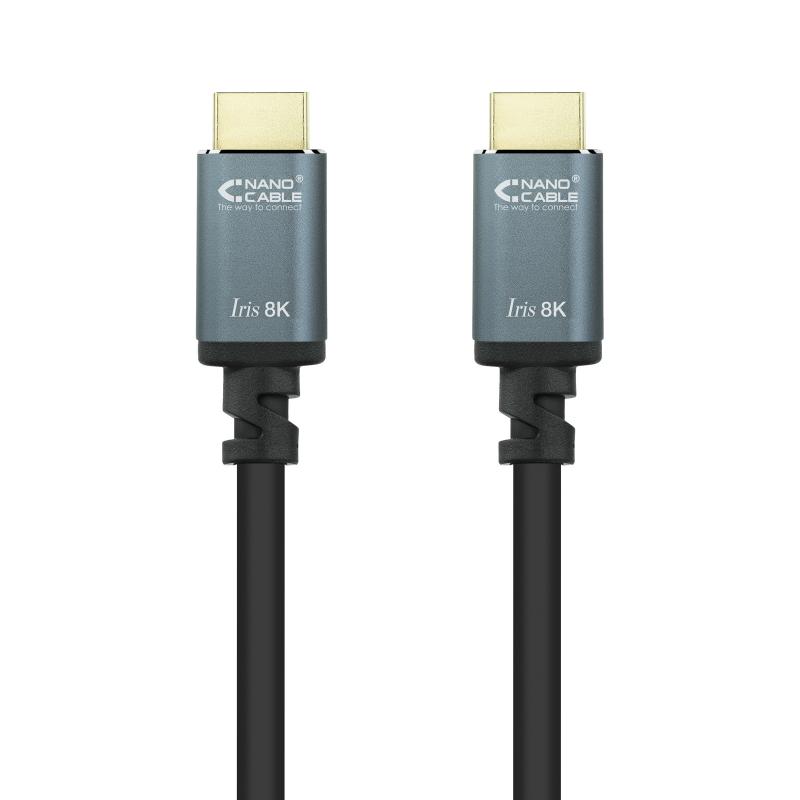 Nanocable Cable HDMI 2.1 Iris 8K A/M-A/M 0.5m - Color Negro