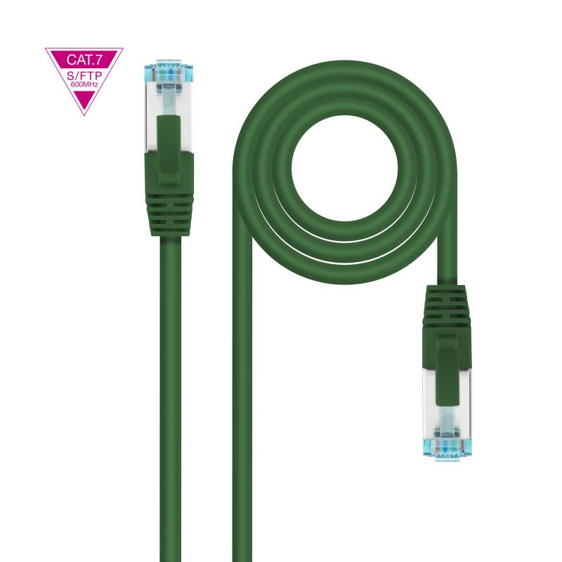 Nanocable Cable Red Cat.7 LSZH SFTP PIMF AWG26 30cm - Color Verde