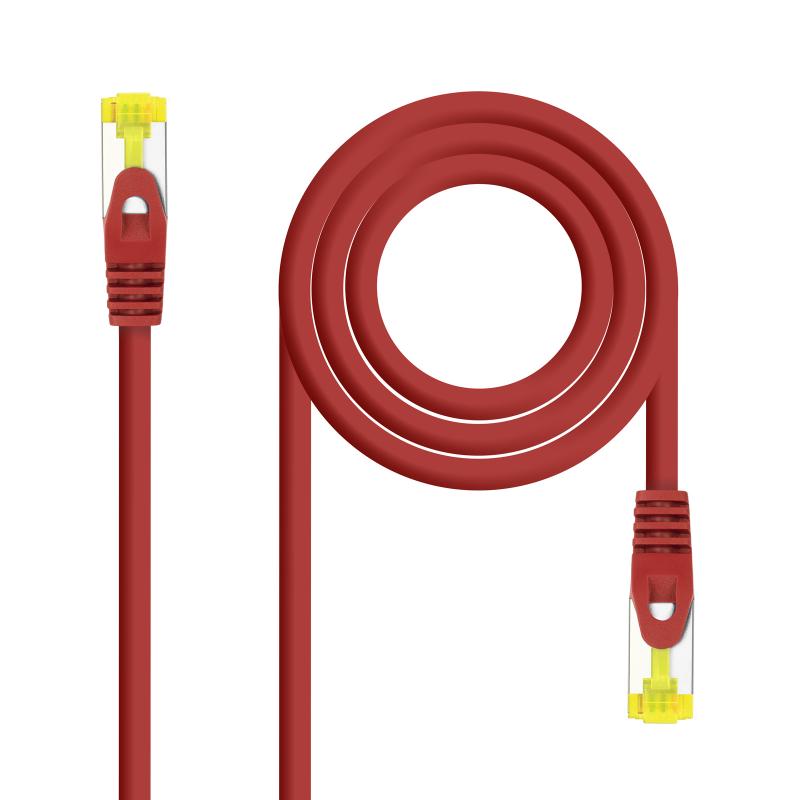 Nanocable Cable Red Latiguillo LSZH Cat.6A SFTP AWG26 25cm - Color Rojo