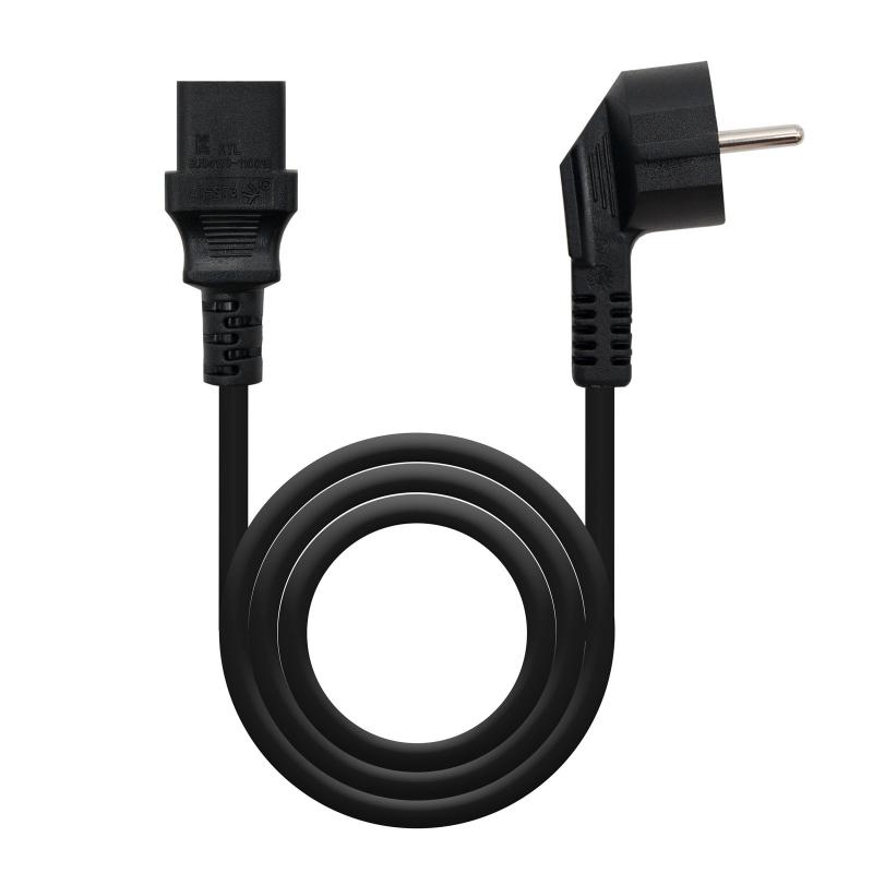 Nanocable Cable de Alimentacion CPU - Shucko CEE7 Macho a C-13 Hembra 1.50m - Color Negro