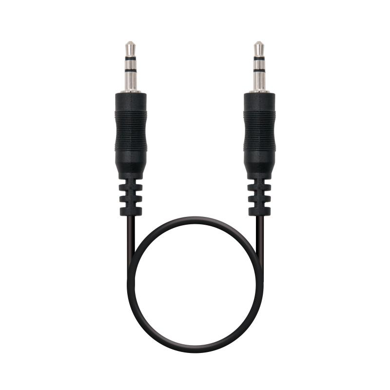 Nanocable Cable Audio Estereo Jack 3.5mm Macho a Jack 3.5mm Macho 1.50m - Color Negro