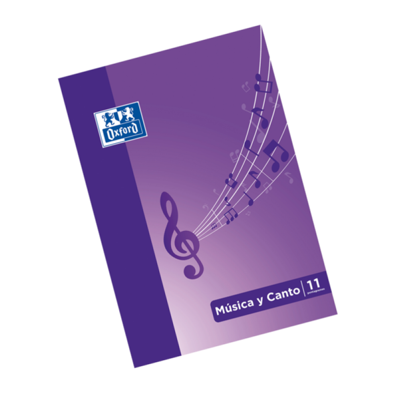 Oxford School Musica & Canto A4 - Libreta Grapada con Tapa Blanda - 24 Paginas 5x5 + 24 Paginas con 11 Pentagramas - Interlinead