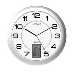 Unilux Reloj de Pared Instinct - Diseño Moderno y Minimalista - Funciona con Pilas - Facil de Instalar