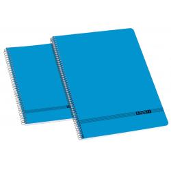 Enri Oficina 4º Tapa Blanda Cuaderno Espiral - Tamaño 4º - Cuadricula 4x4 - Color Azul