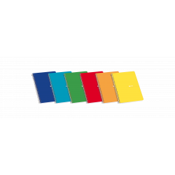 Enri Cuaderno Espiral Tapa Blanda 4º 3x3 - 80 Hojas - Margen - Colores Surtidos