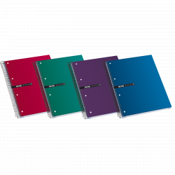 Enri Status A4+ Cuaderno Espiral Microperforado - Tapa Extradura - 120 Hojas - Colores Surtidos