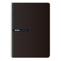 Enri Status 4º Tapa Dura Cuaderno Espiral 4x4 - 100 Hojas - Color Negro