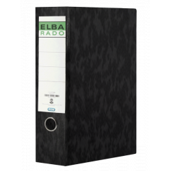Elba Archivador Palanca Carton Compacto Folio - Lomo 80mm - Resistente Carton Compacto - Color Negro