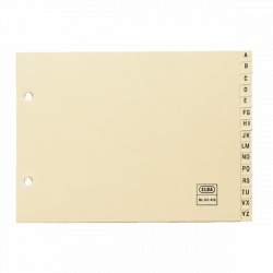 Elba Indice Alfabetico 4º 15 Posiciones - Cartulina de 180gr - Color Beige - Organizacion Alfabetica - Resistente y Duradero