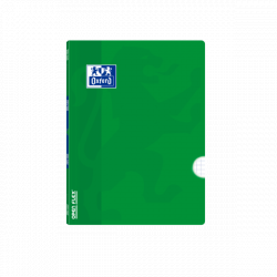 Oxford School Classic Openflex A5+ Libreta Grapada - Tapa de Plastico Resistente - 48 Hojas con Margen 4x4 - Color Verde - Ideal