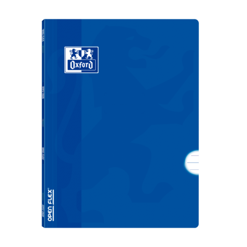 Oxford School Classic Openflex A4 - Tapa de Plastico Resistente - Libreta Grapada - 1 Linea con Margen - 48 Hojas - Color Azul