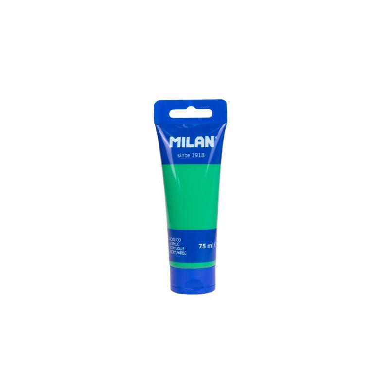 Milan Tubo de Pintura Acrilica 75ml - Pigmentos de Alta Calidad - Mezclable - Color Verde