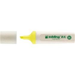 Edding 24 EcoLine Marcador Fluorescente - Punta Biselada - Trazo entre 2-5mm - 90% de Plastico Reciclado - Etiqueta Ecologica Bl