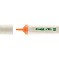 Edding 24 EcoLine Marcador Fluorescente - Punta Biselada - Trazo entre 2-5mm - 90% de Plastico Reciclado - Etiqueta Ecologica Bl