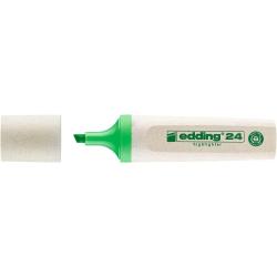 Edding 24 EcoLine Marcador Fluorescente - Punta Biselada - Trazo entre 2-5mm - 90% de Plastico Reciclado - Etiqueta Ecologica Bl