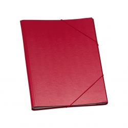 Dohe Carpeta Clasificadora 12 Departamentos - Formato Folio - Carton Plastificado - Cierre con Gomas - Color Rojo