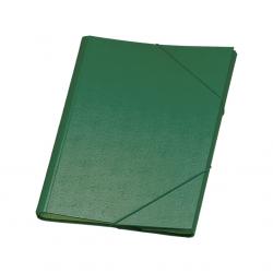 Dohe Carpeta Clasificadora 12 Departamentos - Formato Folio - Carton Plastificado - Cierre con Gomas - Color Verde