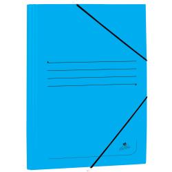 Mariola Carpeta de Carton Estucado con Solapas Folio 500gr/m2 - Medidas 34x25x1cm - Cierre con Goma Elastica - Color Azul