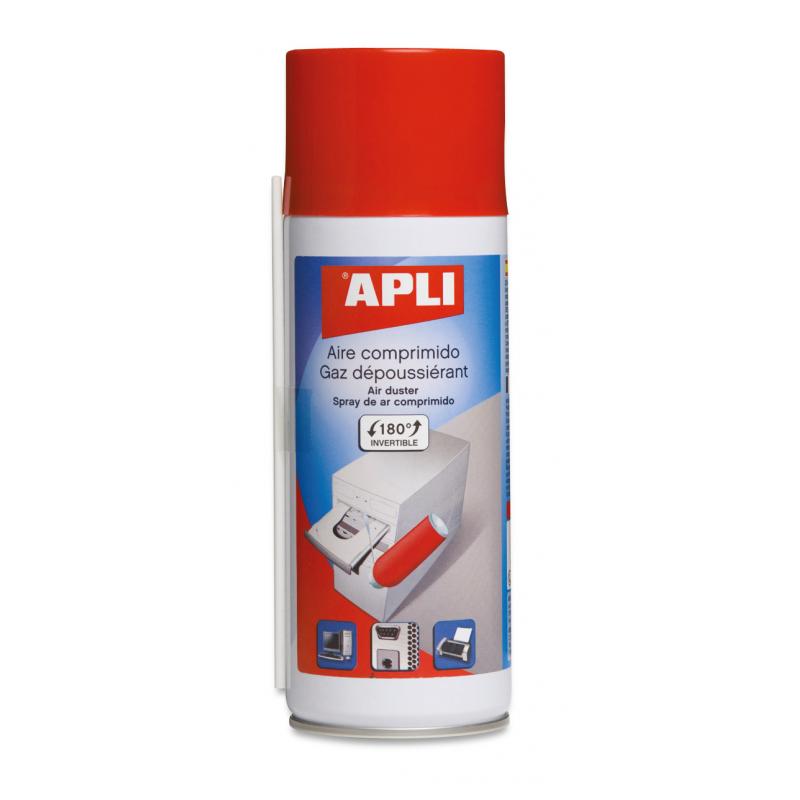 Apli Spray de Aire Comprimido Invertible - 200ml - Presion Extrafuerte para Limpieza Superior - Tubo Alargador para Lugares Difi