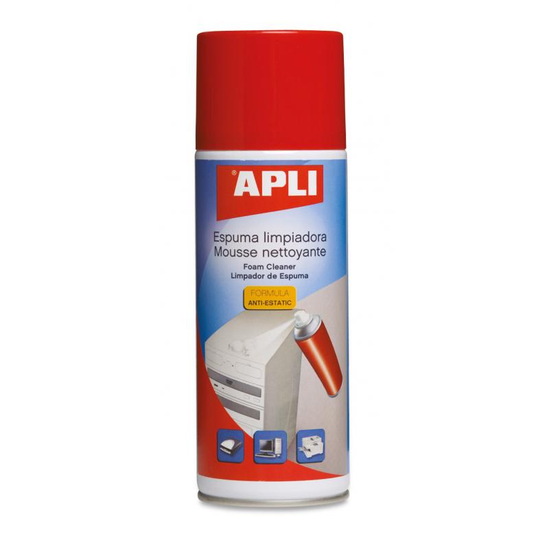 Apli Espuma Limpiadora Antiestatica - 400ml - Limpieza Externa de Aparatos Electronicos - Mejora El Rendimiento y Prolonga la Vi